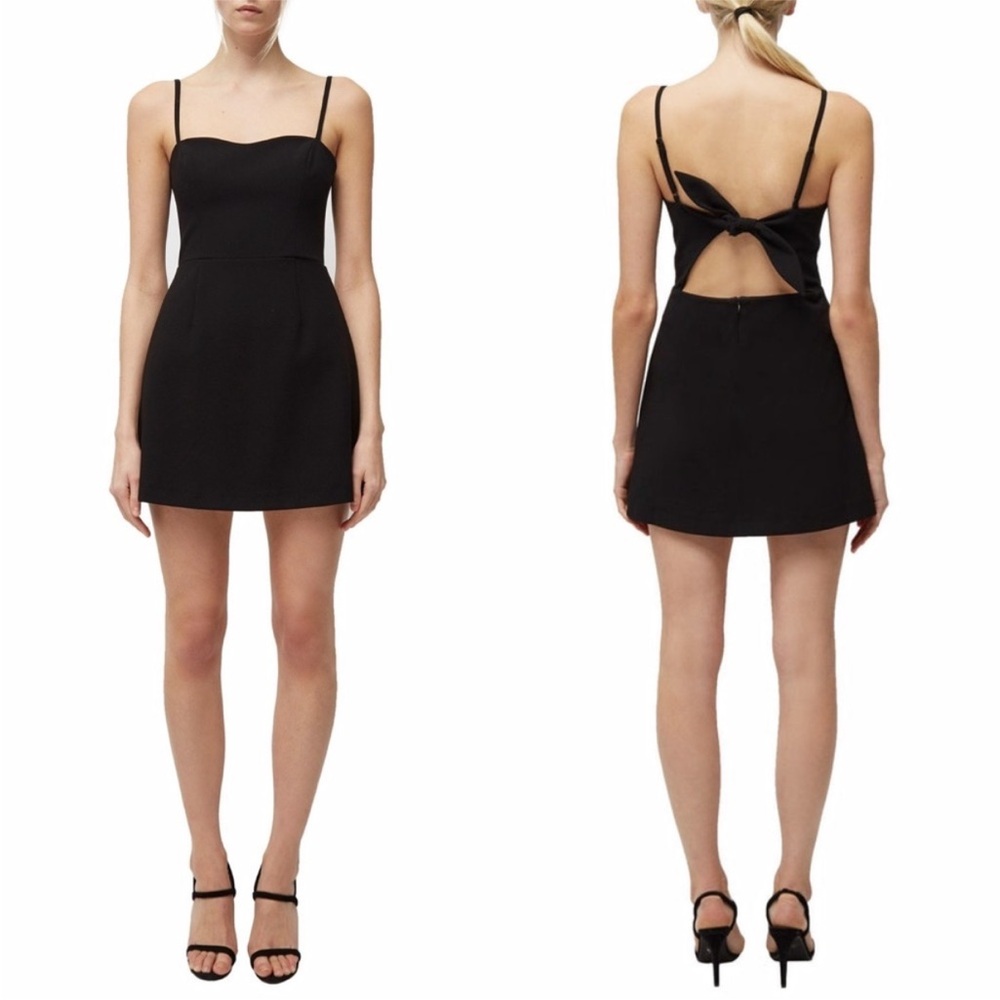 French Connection Black Tie Back Dress